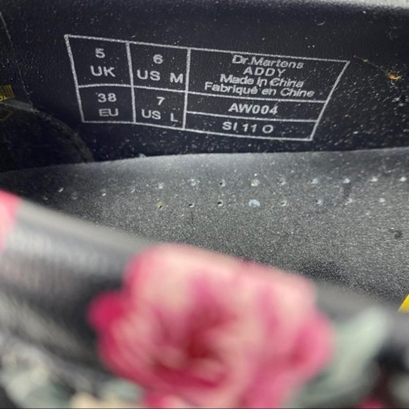 Dr. Martens Addy Slip On Loafers Floral Black Pink - Picture 5 of 5